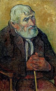 棒を持つ老人の肖像、1889-90
